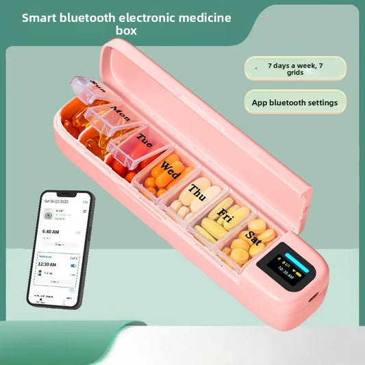 New Smart Electronic Pill Box with 7-Day Multi-Function Portable Timer Reminder and Compartmentalized Design